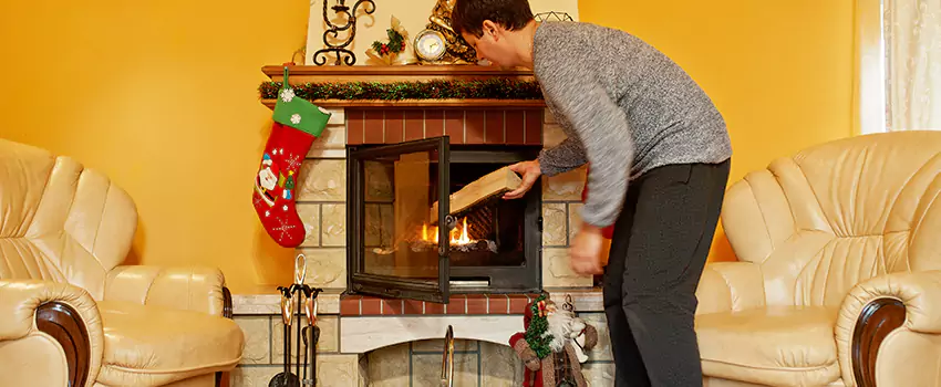 Rusted Metal Fireplace Restoration in North Little Rock, Arkansas